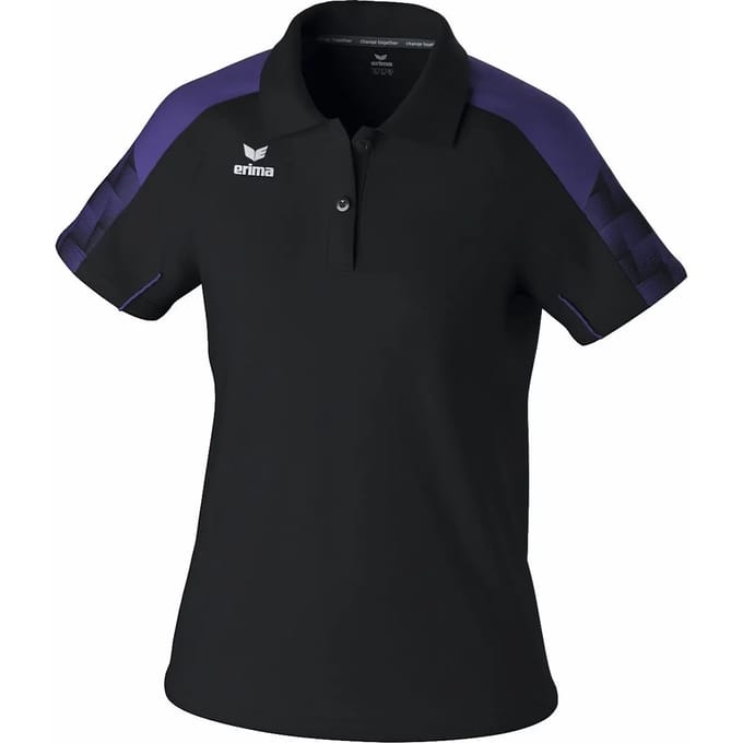 Erima Evo Star Polo Dames - Zwart / Violet | Maat: 36