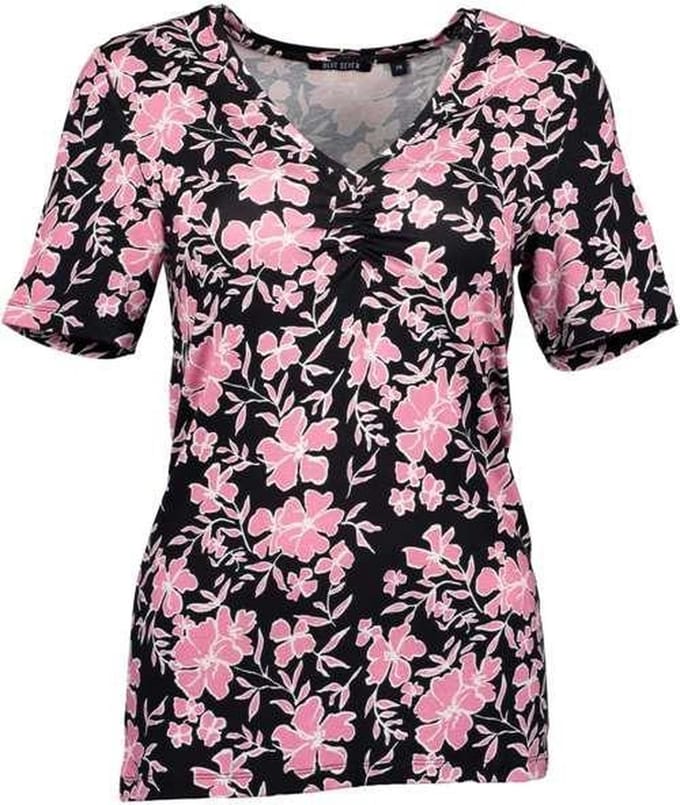 Blue Seven dames shirt zwart/roze - maat 42