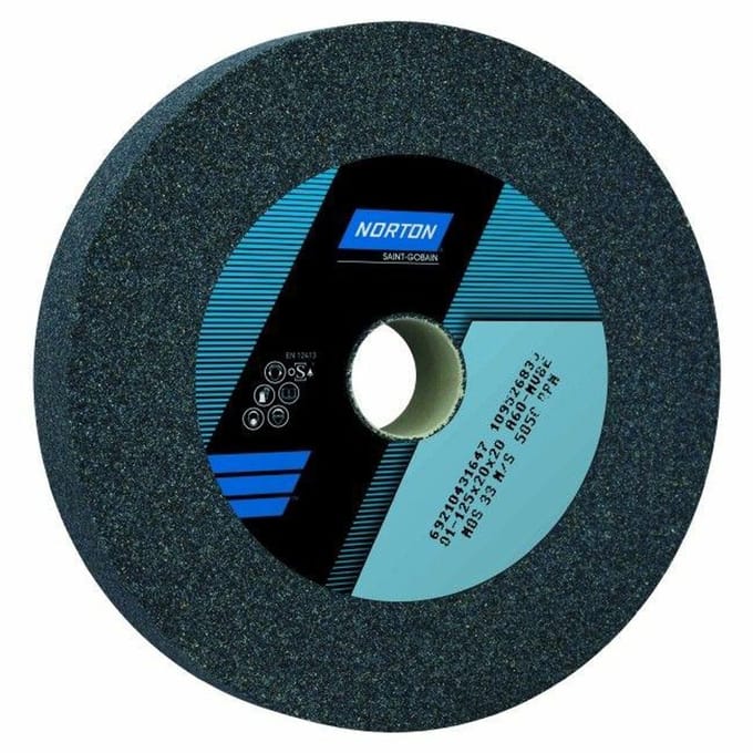 Norton A60M5VBE Serie - Slijpsteen - 125mm x 20mm - Keramische Schijf
