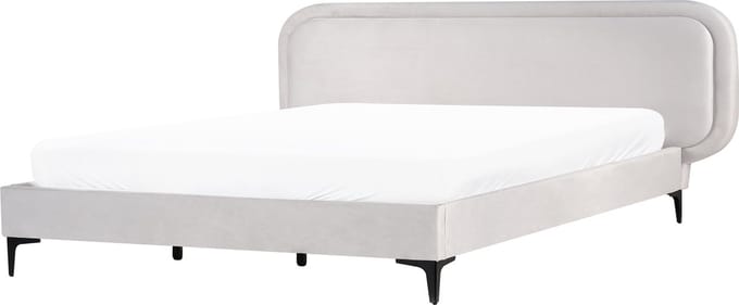 SUZETTE - Tweepersoonsbed - Lichtgrijs - 180 x 200 cm - Polyester