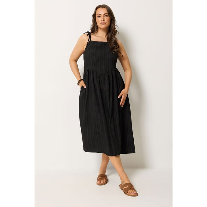 Yours Zwarte Jurk Met Bandjes Size 46