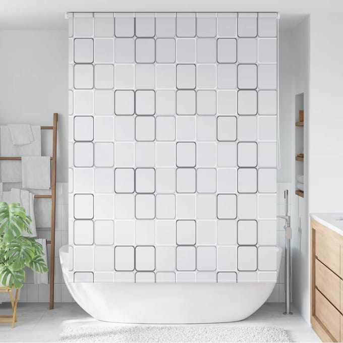 vidaXL - Rolgordijn - voor - douche - 140x240 - cm - vierkant
