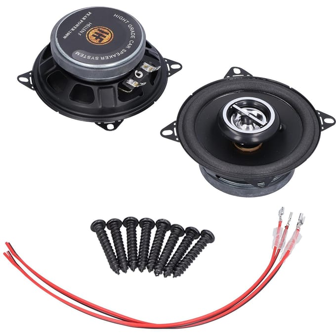 2 STUKS Autoluidspreker 4 Ohm 120W HiFi 91dB Gevoelig Full Range Auto Vervanging met Montageschroeven black
