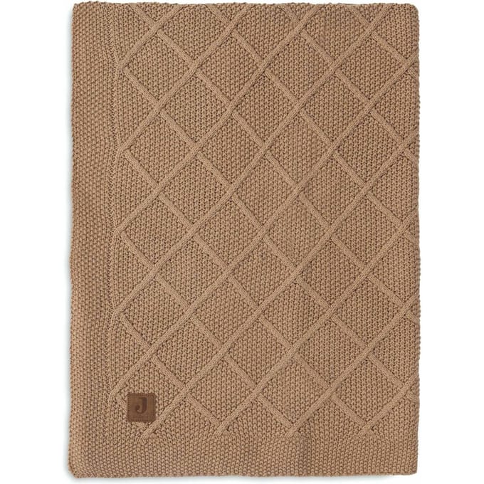 Jollein Winter Deken Ledikant 100x150cm Check Knit Biscuit