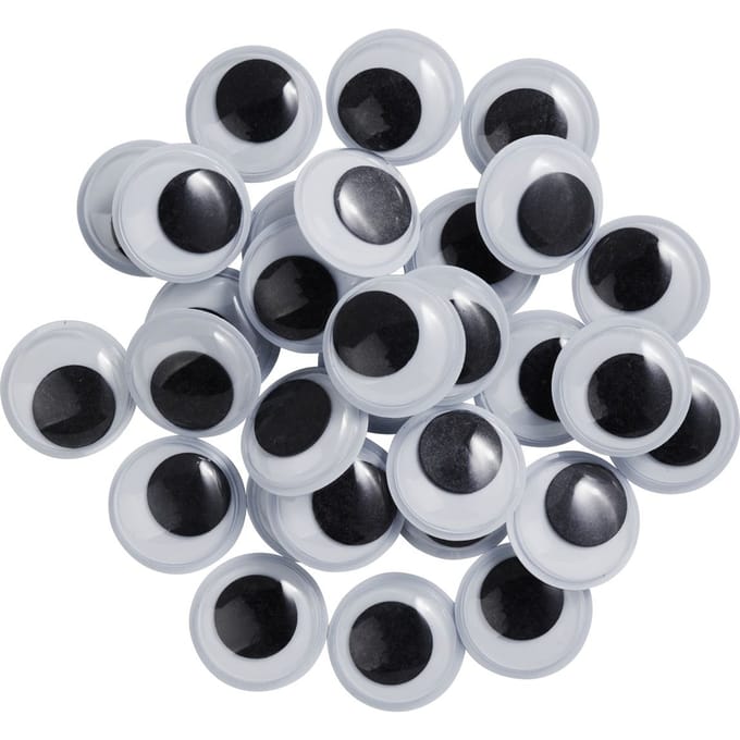 VBS Wiebeloogjes om op te plakken "Rond", 20 mm, 30 stuks