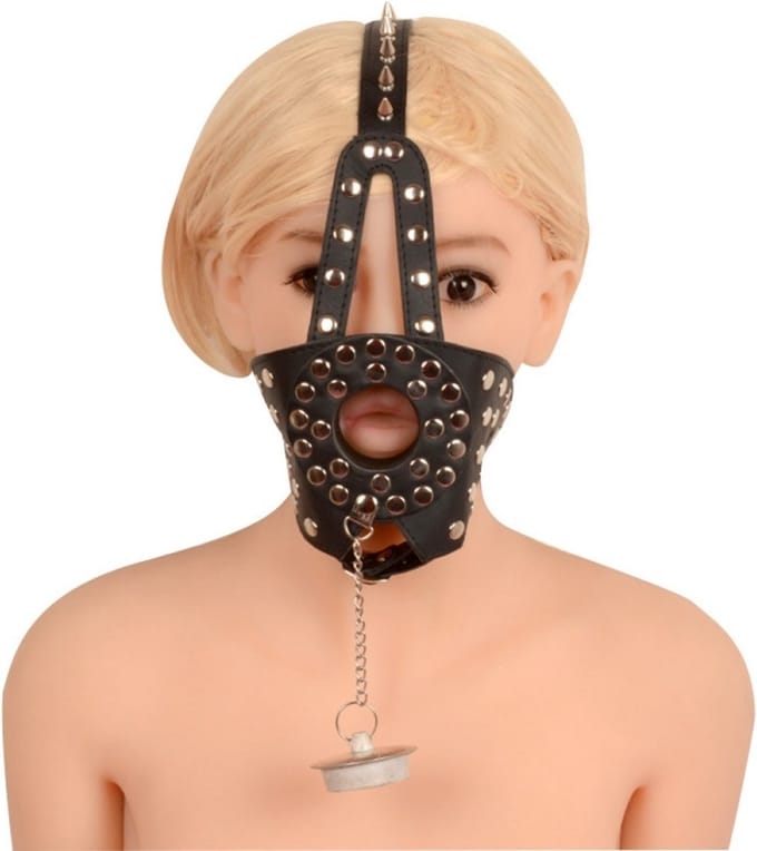 Nooitmeersaai - Masker met spikes en stop - zwart