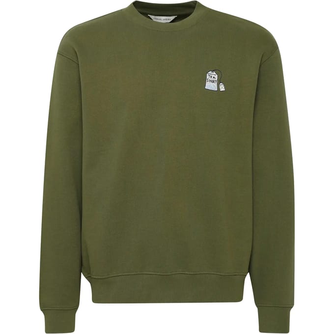 Sweatshirt met borduring op de borst Casual Friday Liams 0200