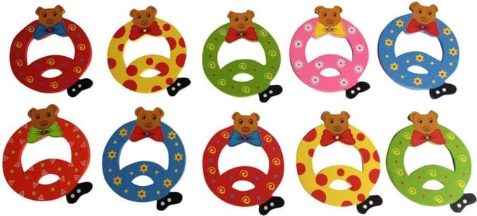 Houten letter Q - naamletter Beer 10 cm