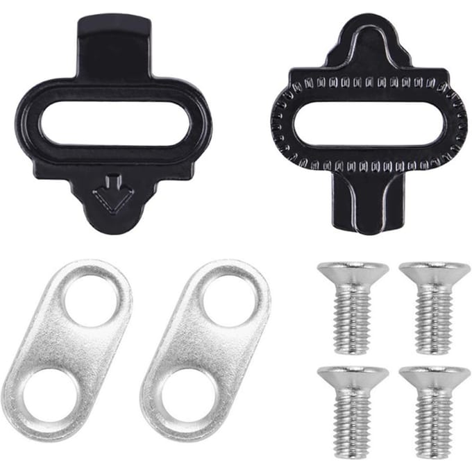 Fietsschoenplaatjes voor Shimano SPD Indoor Cycling en Mountainbike Schoenplaatjesset zwart