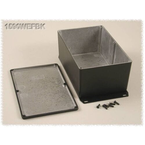 Hammond Electronics 1590WEFBK Universele behuizing 187.5 x 119.5 x 82 Aluminium Zwart 1 stuk(s)