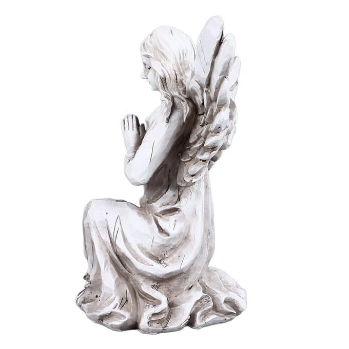 Religieus Engel Standbeeld Hars Decoratief Buiten Engel Beeldje Ornament voor Tuin Terras Gazon white