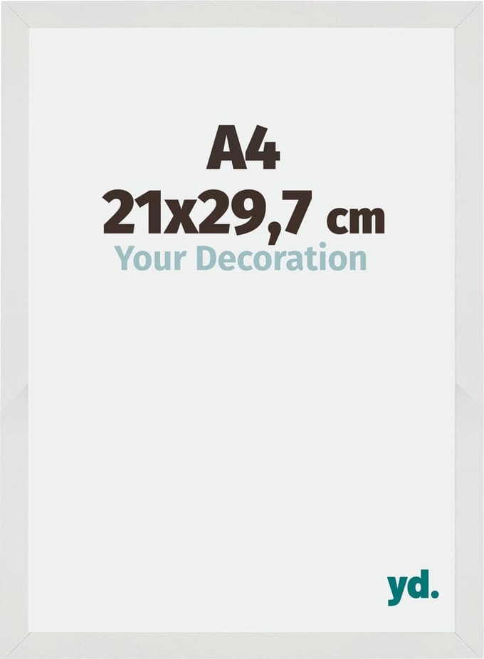 Your Decoration - Fotolijst A4 21x 29,7 cm - MDF - Wit Mat - Mura