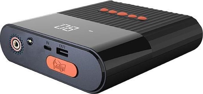 4smarts, Powerbank 8800mAh met Compressor 3.8 bar en Jumpstarter, Zwart