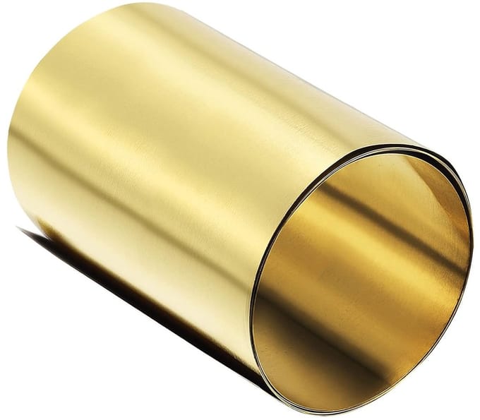 Messing Plaat 1000mm x 100mm x 0.2mm - Ideaal voor Handwerk, Keukenprojecten en Creatieve Klussen