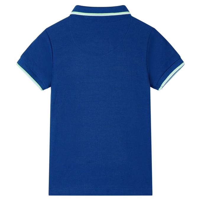 vidaXL Kinderpoloshirt 128 donkerblauw