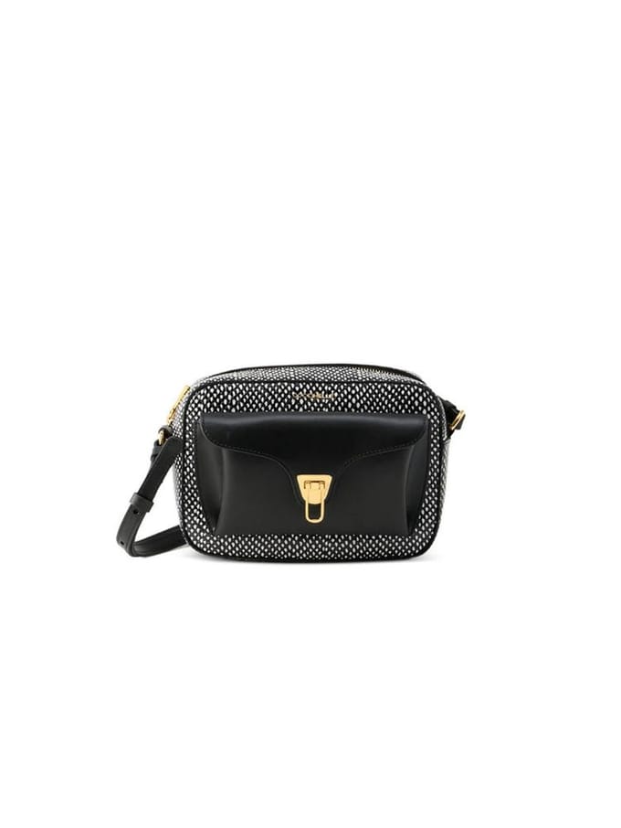 Handbag Elaphe Printed Leather/Calf Smooth Leather
