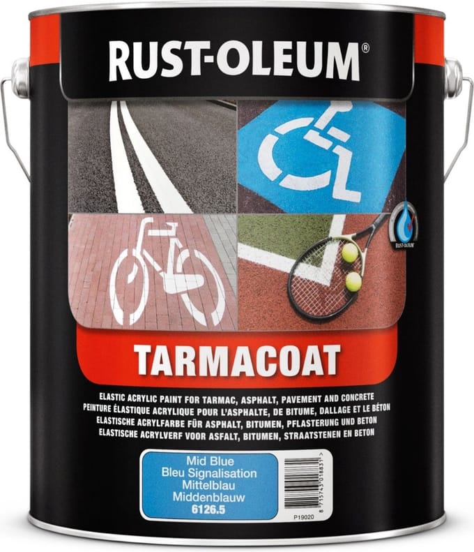 Rust-Oleum TARMACOAT Vloerverf 5 liter - RAL9017 Verkeerszwart