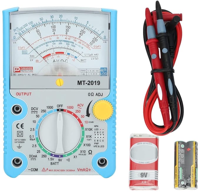 Pointer Multimeter - Universele Meter - Batterij Testen - Hoge Nauwkeurigheid - ABS Behuizing