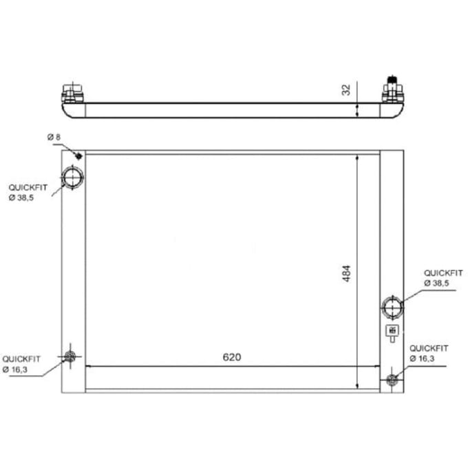 Radiator, motorkoeling NRF 58320
