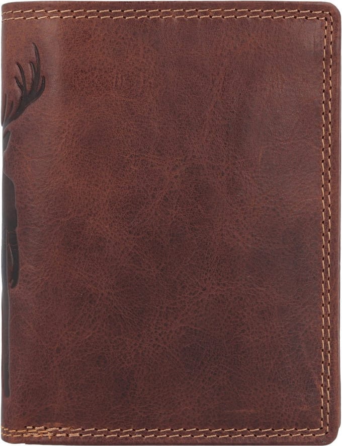 Jack Kinsky Monterey Portemonnee RFID-bescherming Leer 9.5 cm - Jongens - Staand formaat - cognac