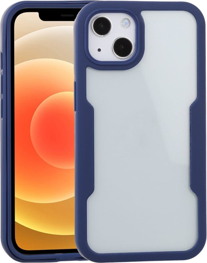 Hoesje geschikt voor Apple iPhone 15 Plus - Techsuit ColorVerse 360 Case met Screenprotector - Blauw