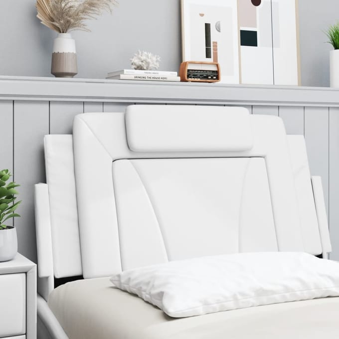 vidaXL - Hoofdbordkussen - "Viana" - Wit - 100 - cm - Kunstleer