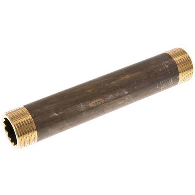 G 1'' Messing Dubbele Pijpnippel 16 Bar DIN 2982 - 180mm - FL2S-M-B-100G-180L