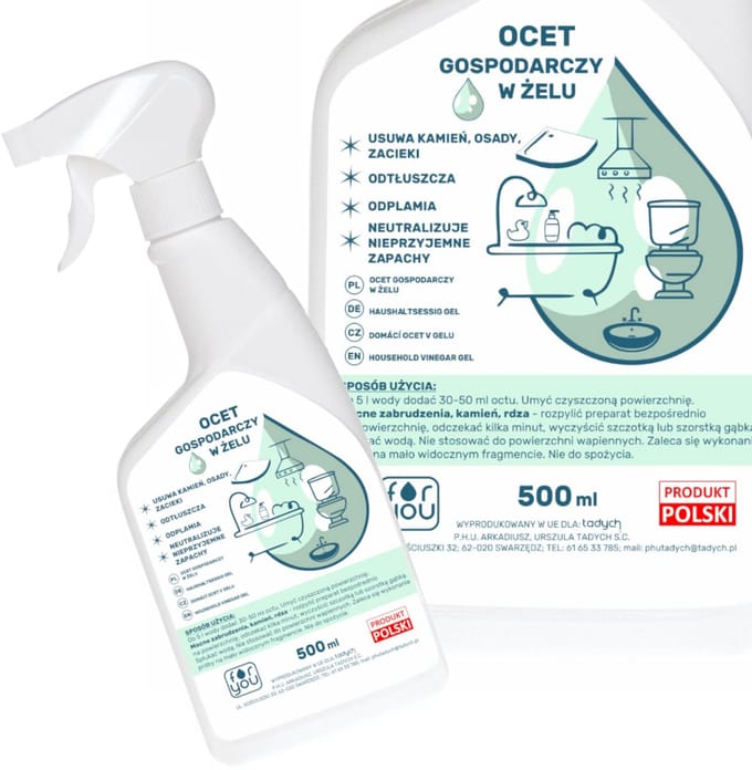 Tadych - Badkamer- en Keukenreiniger - 500 ml - Ocet Gospodarczy