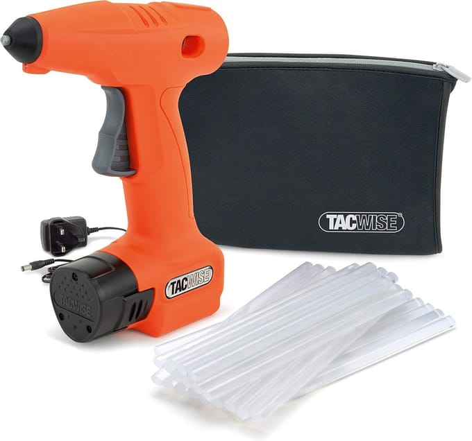 Draadloos 12V Lijmpistool met 30 Lijmsticks en Neopreen Opbergtas