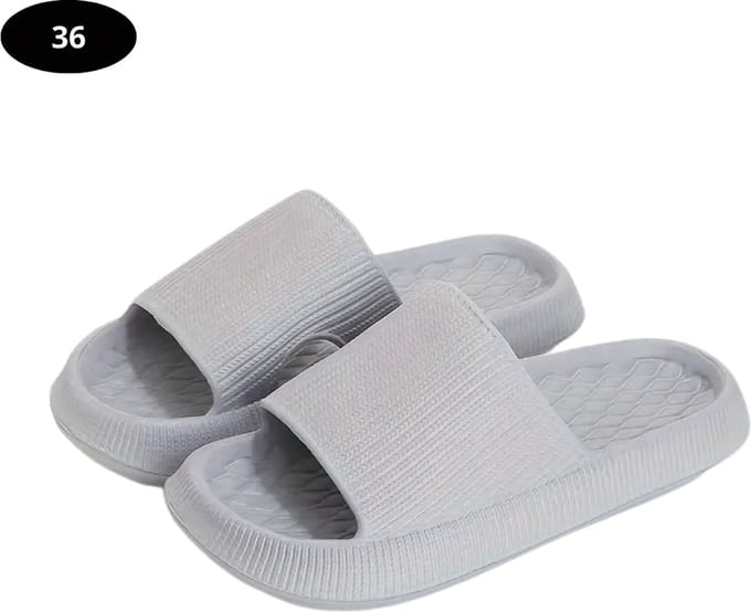 Nivard Badslippers Dames - Comfortabel - Flip Flops - Sauna - Zomer - Grijs - Maat 36