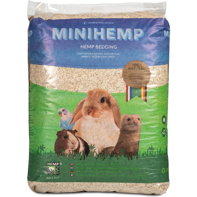 Hennepvezelstrooisel bodembedekking knaagdier 48 ltr