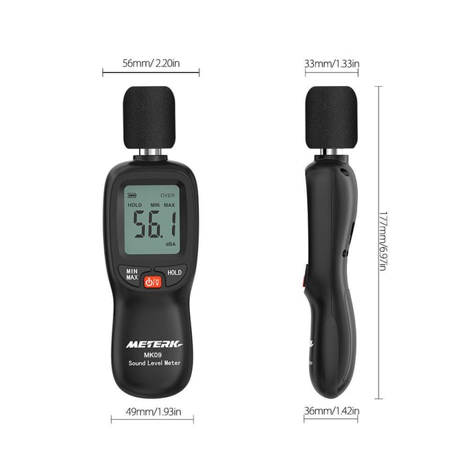 Mesureur 30-130dB(À) Sonomètre numérique LCD mesure du Volume sonore