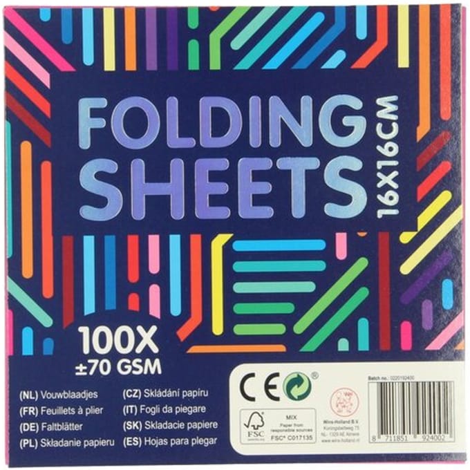 Wins Holland Colored Folding Leaves 16x16cm 100pcs.