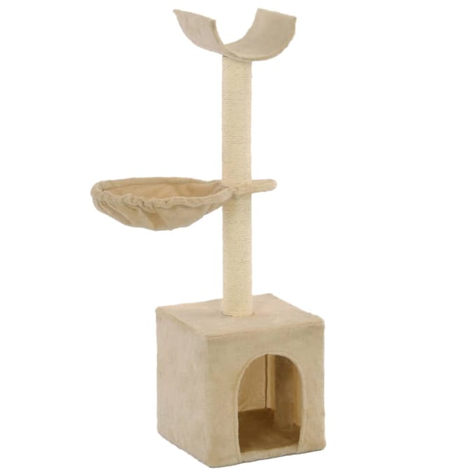 vidaXL - Kattenkrabpaal - met - sisal - krabpalen - 105 - cm - beige