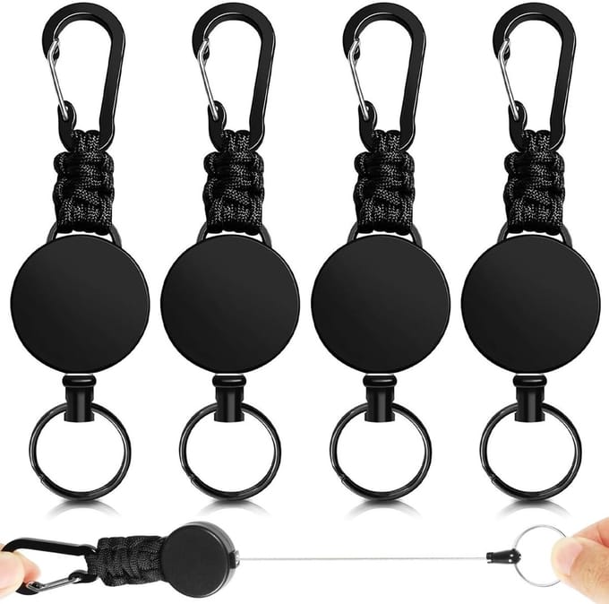 Dailygoods- Sleutelhanger Uittrekbaar - 4 Stuks - Robuuste
