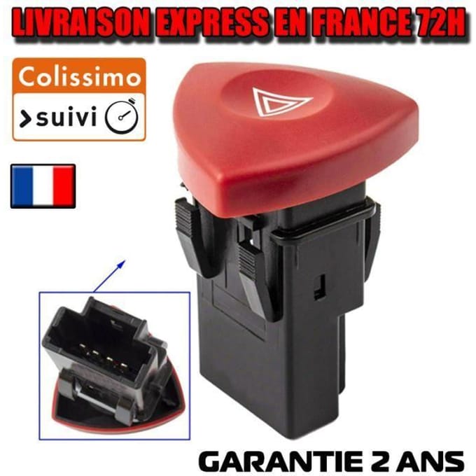 Bouton d'avertissement pour Renault Laguna Trafic 2 Espace 4 detresse Feu commande
