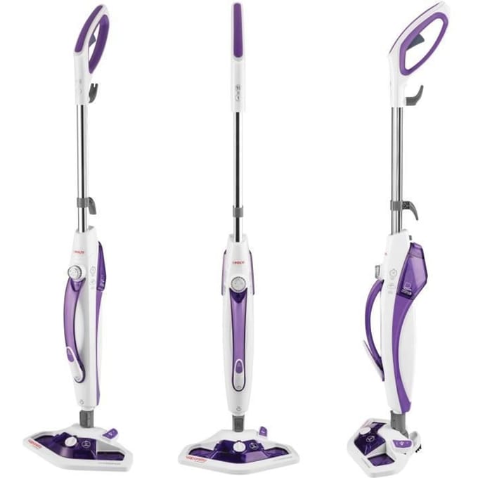 Nettoyeur Vapeur 2-en-1 POLTI Vaporetto SV440 - Balai ou Nettoyeur à Main - 11 Accessoires Inclus - Chauffage en 15 Secondes blanc