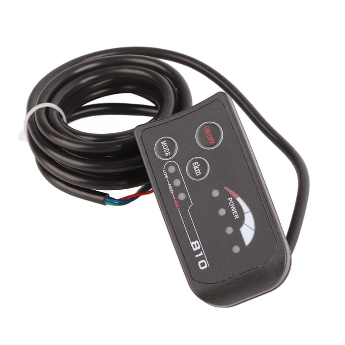 Elektrische Fiets 810 LED Display Met 5-Draads Kabel Bedieningspaneel black
