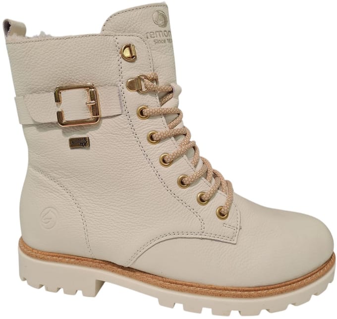 Remonte D8475-80 Veterboots Wit Leer Dames - Wit - 42