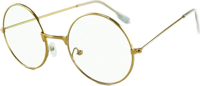 Loud and Clear® - Nerdbril - Bril Zonder Sterkte - Goud - Rond