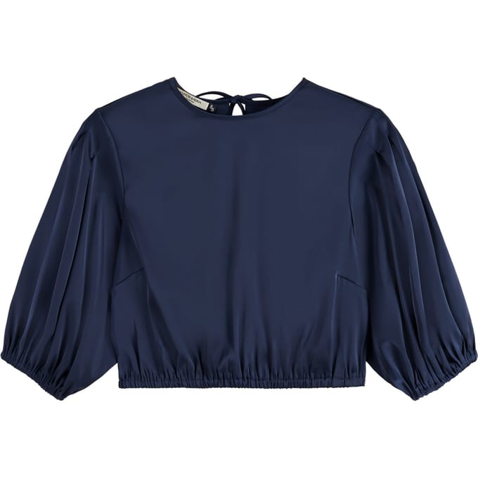Scotch & Soda Cropped Top Navy Size: 36 | Blouses Outlet | Dames | Blauw