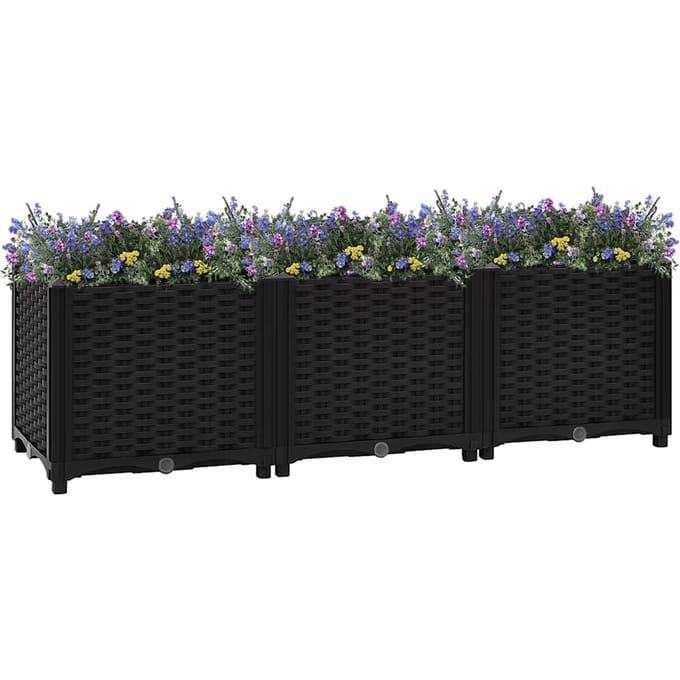 vidaXL - Plantenbak - verhoogd - 120x40x38 - cm - polypropyleen