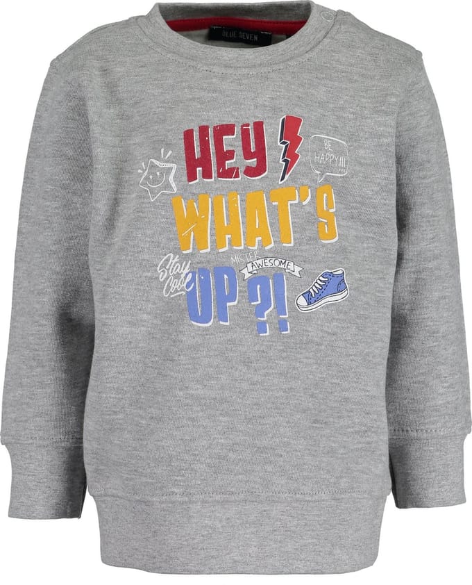Blue Seven Jongens Sweatshirt - grijsmelee - Maat 80