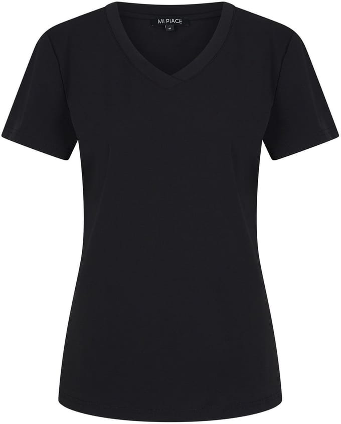 MI PIACE - Travel T-shirt Uni Black 2080 - Maat : L
