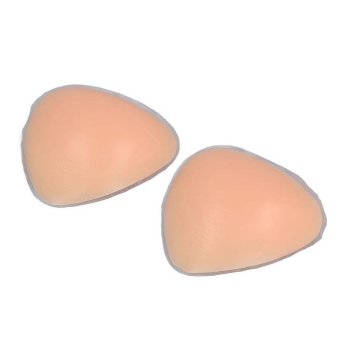 1 Paar Siliconen BH Inzetstukken Extra Dik Waterdicht Herbruikbaar Zelfklevend Driehoekige Vorm Push Up Pads Huidskleur beige