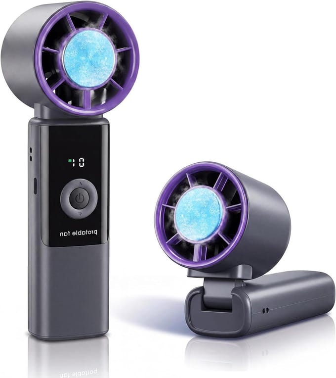 Draagbare Ventilator - Mini Koeler - Persoonlijke Verkoeling - Geavanceerd Koelsysteem - 4000mAh Batterij - Grijs
