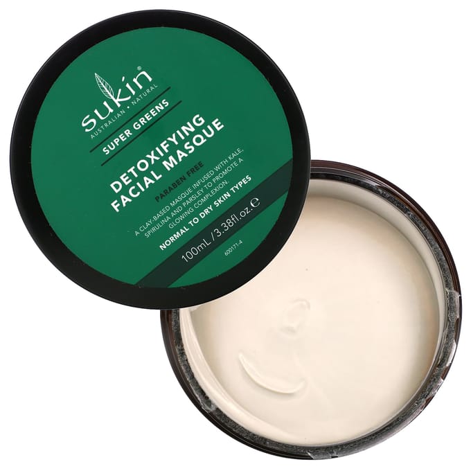 Sukin, Super Greens, Detox Gezichtsmasker, 100 ml (100 ml) black