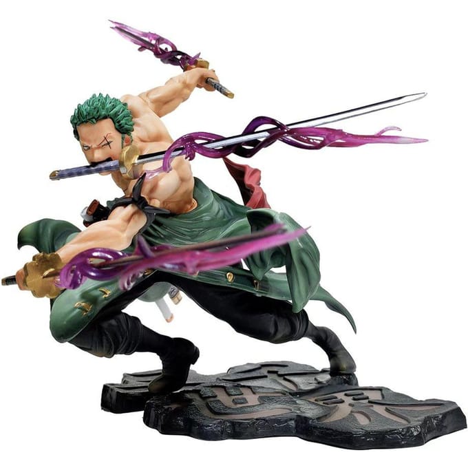 Figurine Anime One Piece Chaude 10cm GK Roronoa Zoro Trois lames Sa-maximum Statue Manga Anime Modèle d'Action Modèle de Collection Jouet Enfant