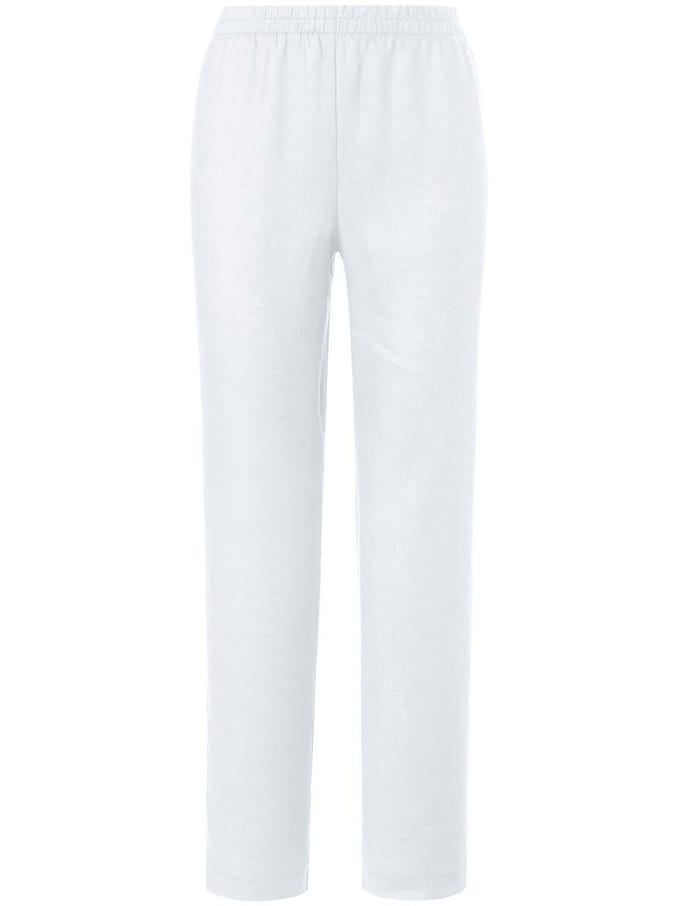Broek 100% linnen Van Peter Hahn wit