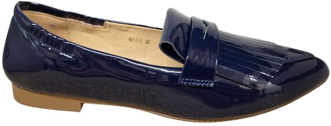 Maripe MA151 Vernice Blue Scuro Instappers Blauw Lak Dames - Blauw - 41